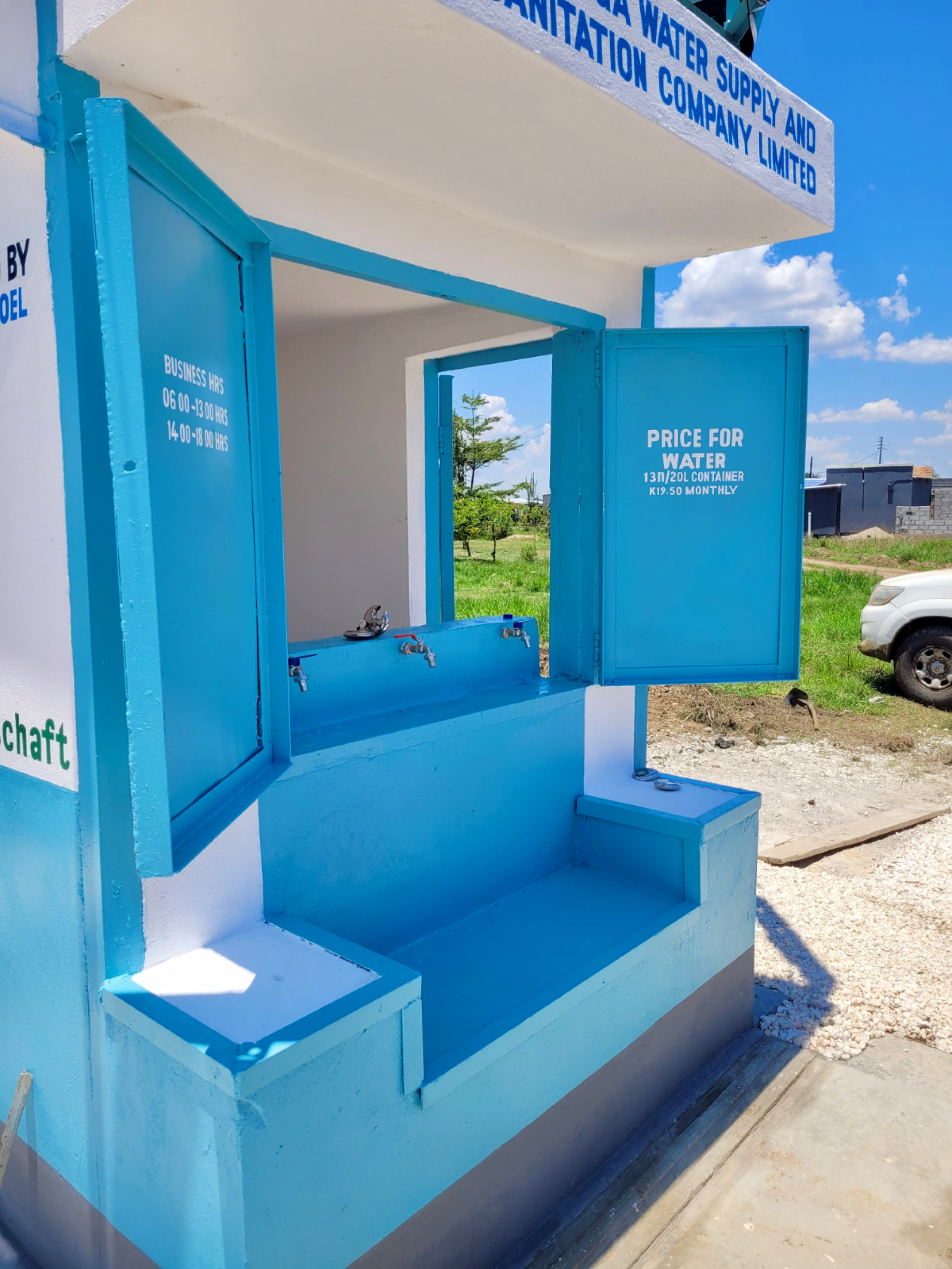 Wasserkiosk in Sambia  © Randolf Coburg/Emscher Wassertechnik 